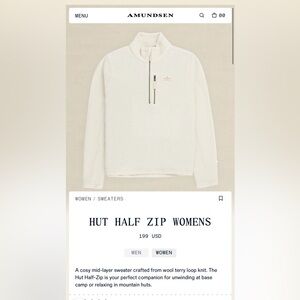 Amundsen Women's Hut Half-Zip Sweater